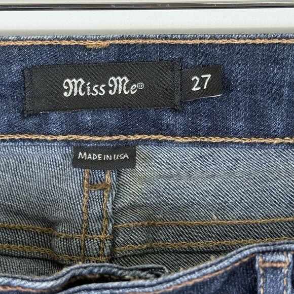 Miss Me Womens‎ 27 Plain Pocket Skinny Medium Wash Low Rise Blue Denim Jeans - Picture 7 of 8